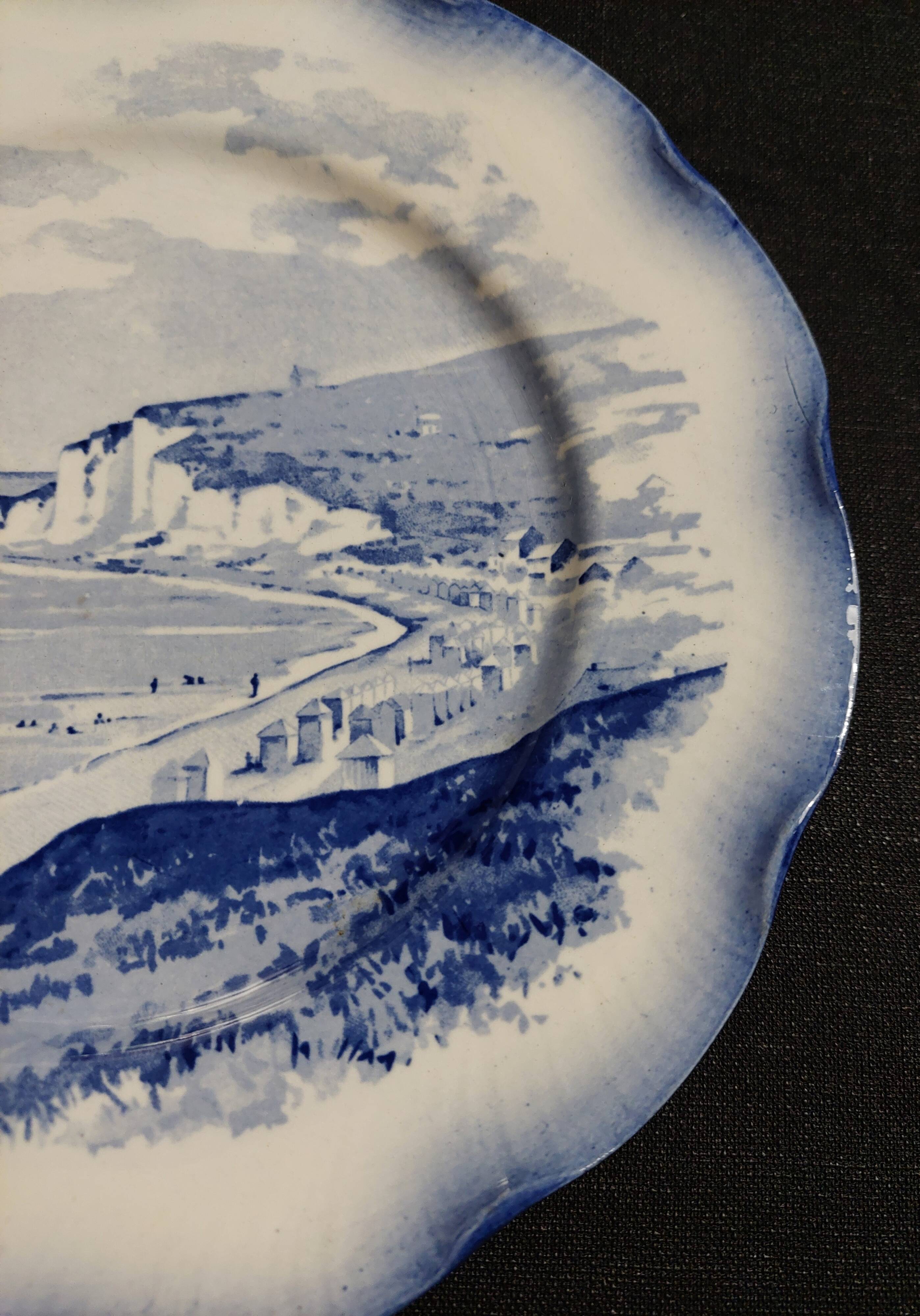 Sarreguemines earthenware plate with Marine decor late 19th century early 20th century