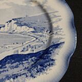 Assiette en faïence Sarreguemines décor Marines fin XIXème début XXème