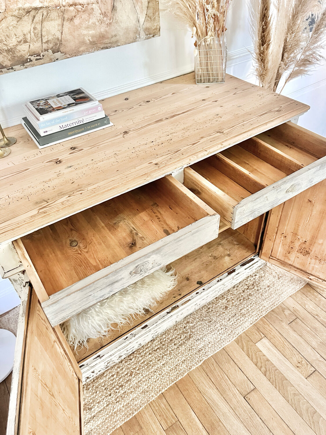 Antique patinated sideboard
