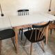 Vintage table 1960's wood and formica with extensions and wooden legs