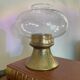 Glass and brass candle holder