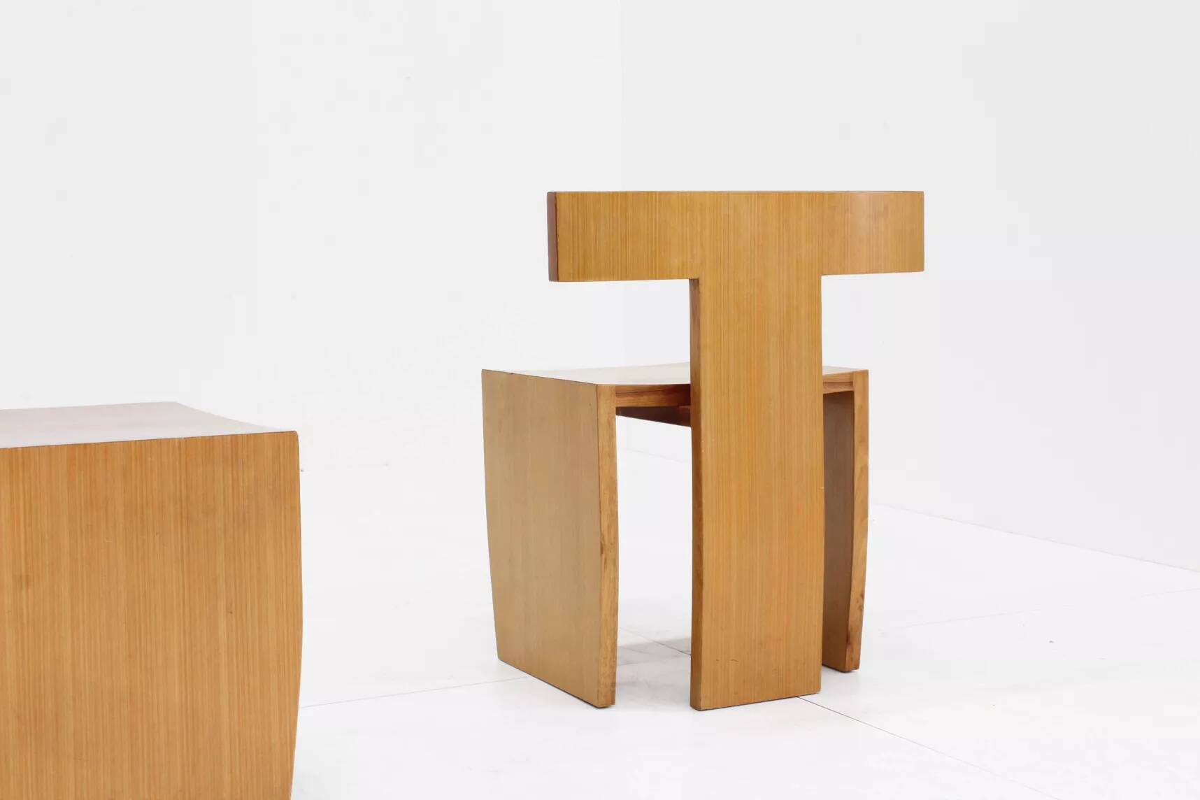 Vintage sculptural dining chairs, set of 5