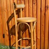 Canework and bentwood bar stools