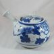 small Chinese or Japanese blue and white porcelain teapot early 20th century