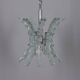 Vintage 70's worked glass chandelier design zeroquattro