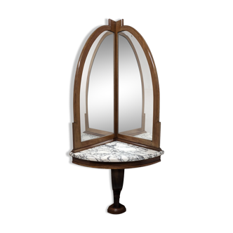 Art Deco console and corner mirror circa 1920