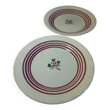 Assiettes fleuries Gien