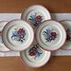 6 large antique flat plates in B.F.K. earthenware.