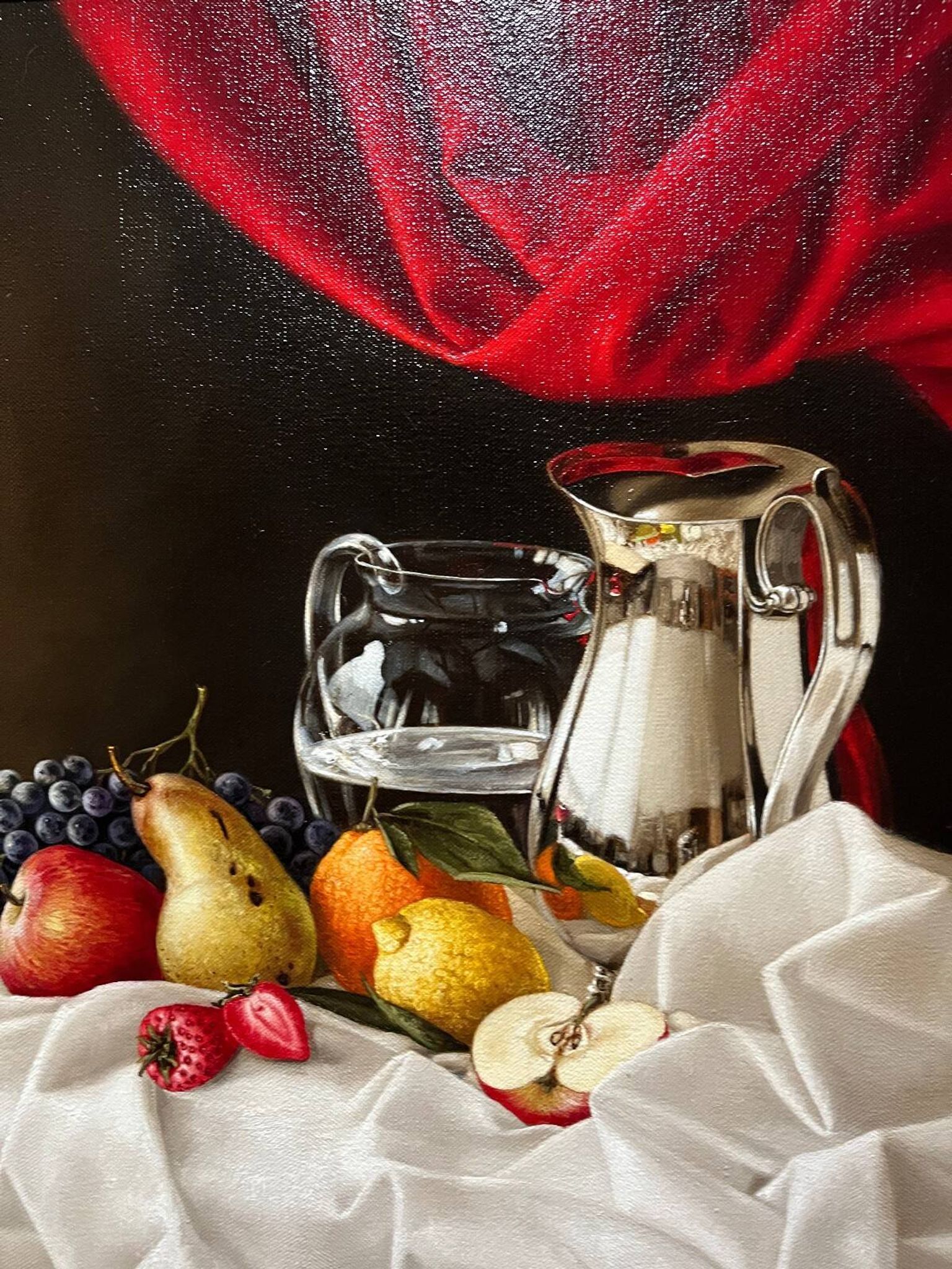 Tableau HST Elena Gualtierotti (born in 1961) "Still Life with Fruits"
