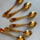 Vintage golden teaspoons