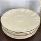 Ivory ribbed café service 7 cups Sarreguemines