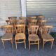 (Lot) 12 bistro chairs (light oak)