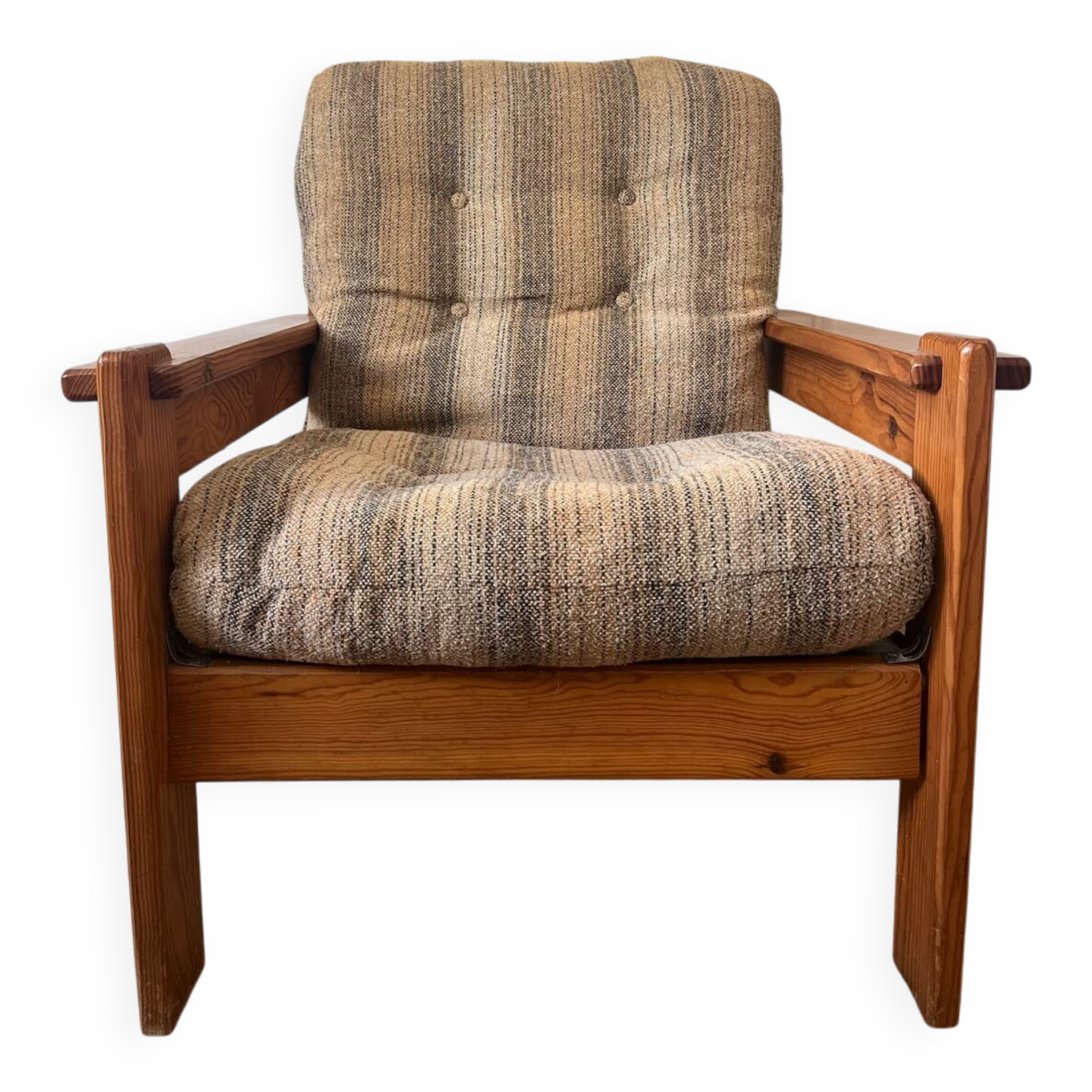 Fauteuil en pin vintage 70/80