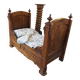 Antique carved wooden bed