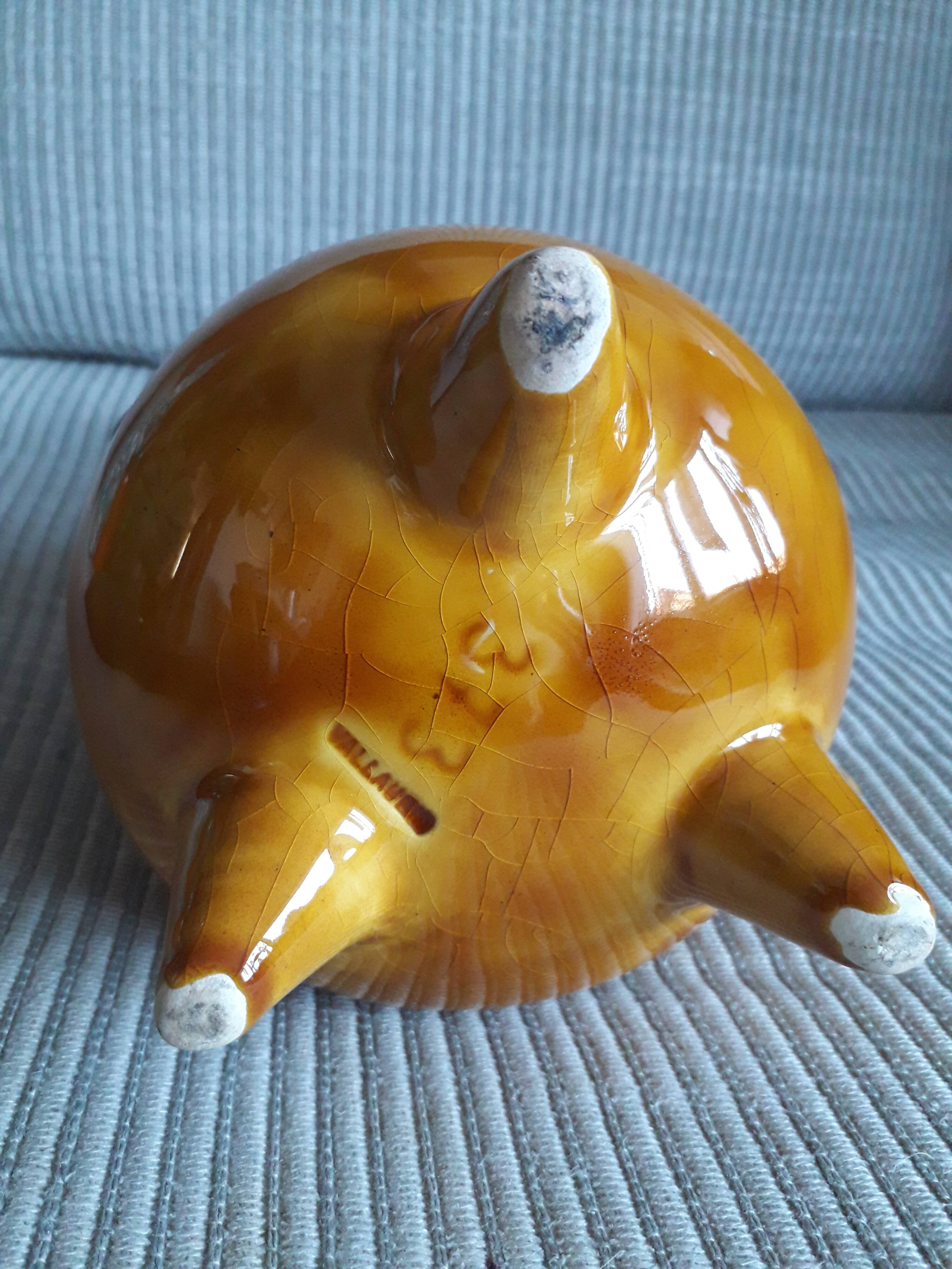 Vallauris ceramic tripod vase