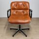 Charles Pollock leather office chair, Knoll edition, 1970
