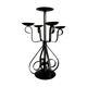 Vintage Brutalist large black wrought iron candelabra