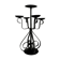 Vintage Brutalist large black wrought iron candelabra