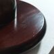 Vintage table in postmodern Art Deco revival with pleated lampshade.