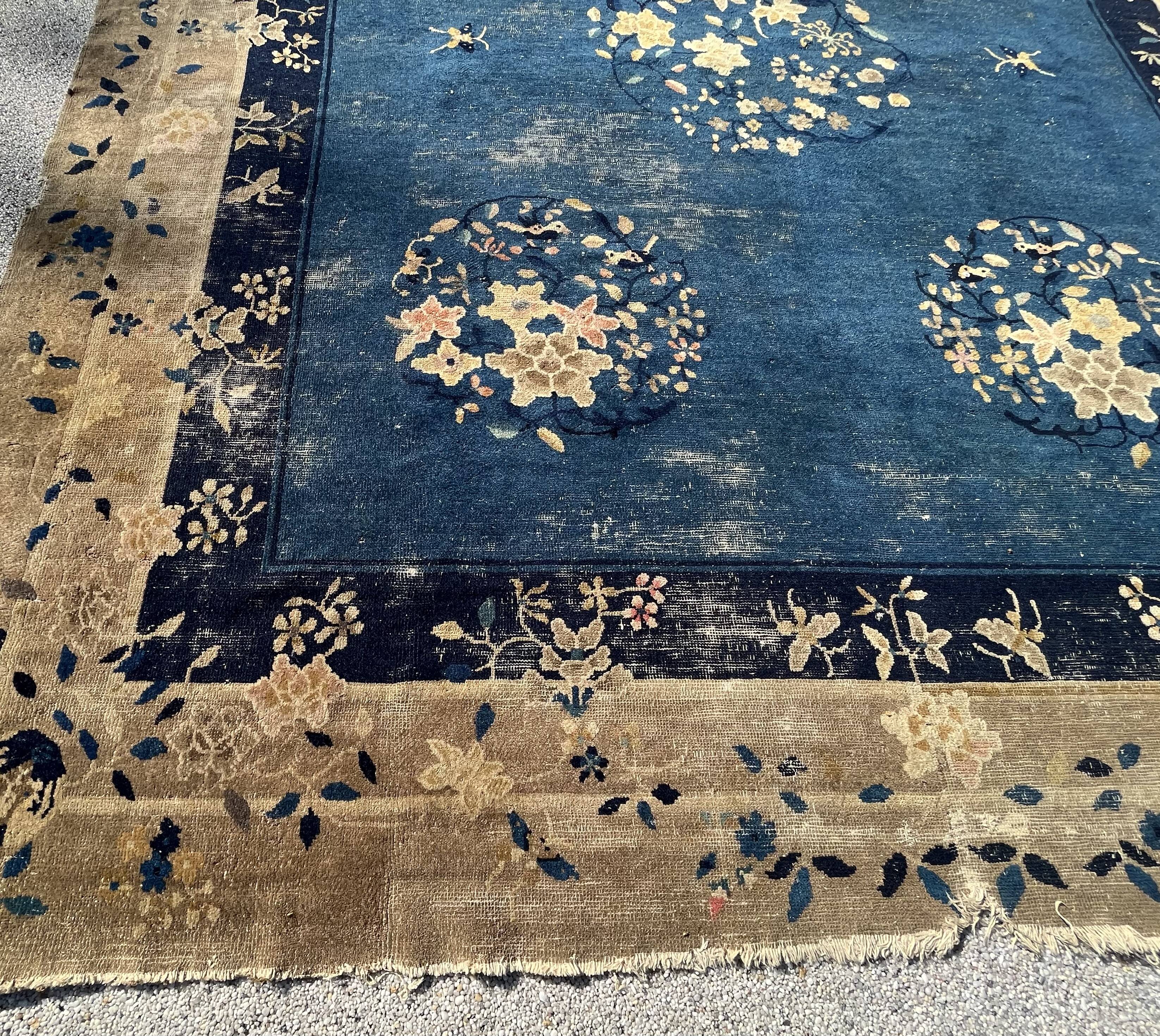 Chinese Art Deco rug from Beijing circa 1900