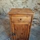 Small vintage pine storage cabinet – Antique French workshop furniture