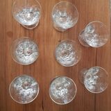 8 crystalline glass glasses