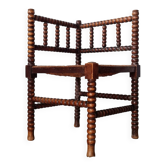1950s turned wood corner chair