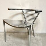 Fauteuil métal chromé, Ronald-Cecil Sportes, 1980
