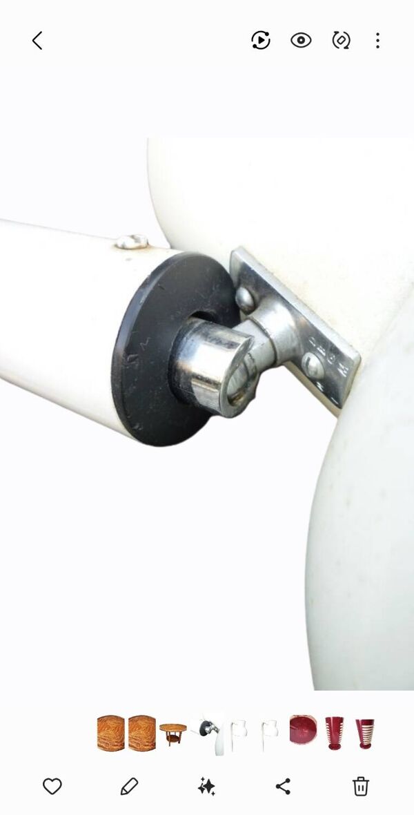 Lampadaire scandinave blanc Hans‑Agne Jakobsson, années 60/70