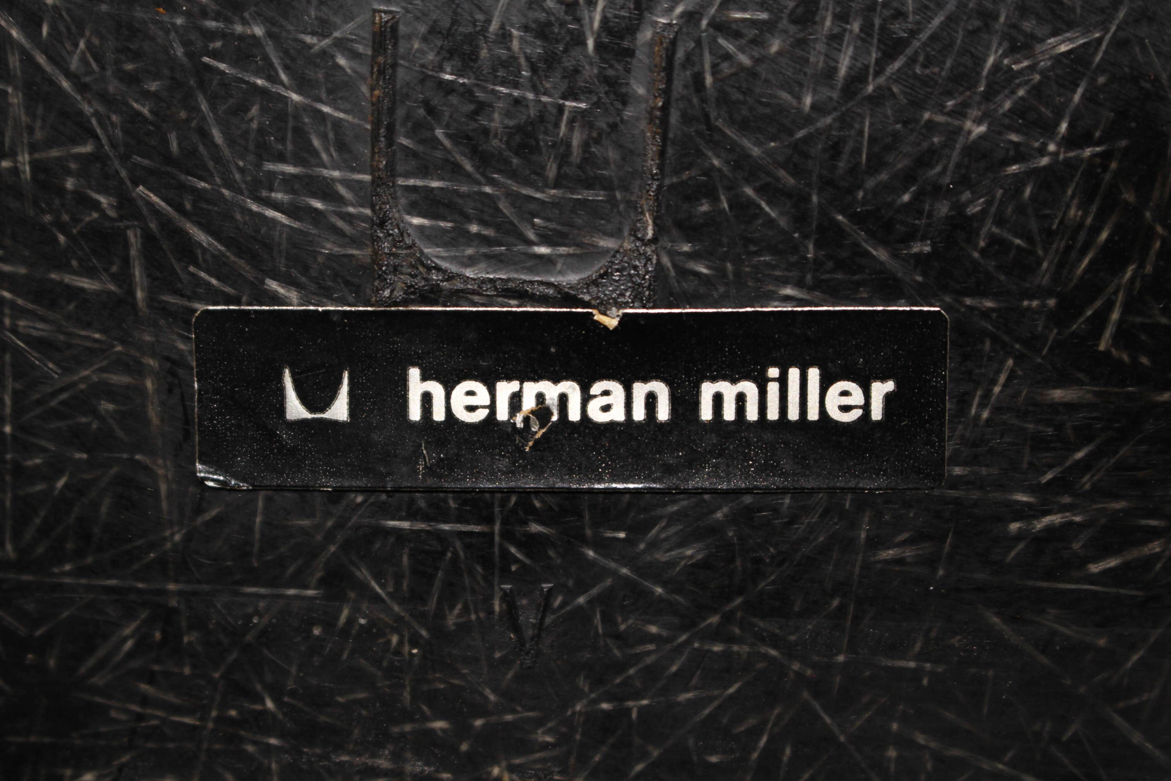 Set of 4 Yellow Herman Miller Original Vintage Eames Upholstered DSR Dining Side Chair, 1960s