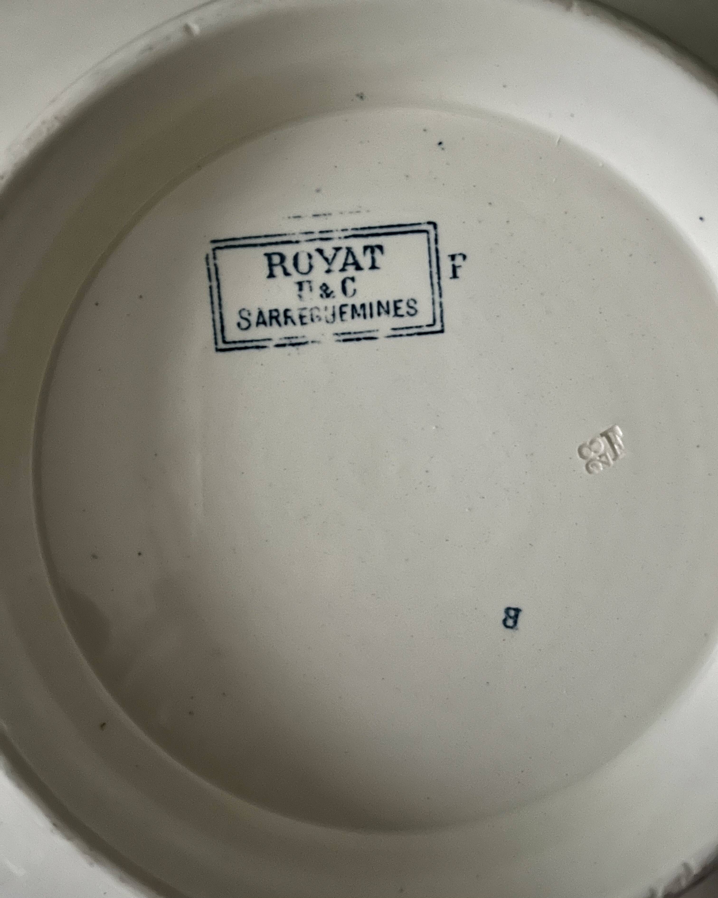 Small ironstone compote Sarreguemines Royat