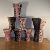 Vintage Vallauris Orangeade Service 1960, signed