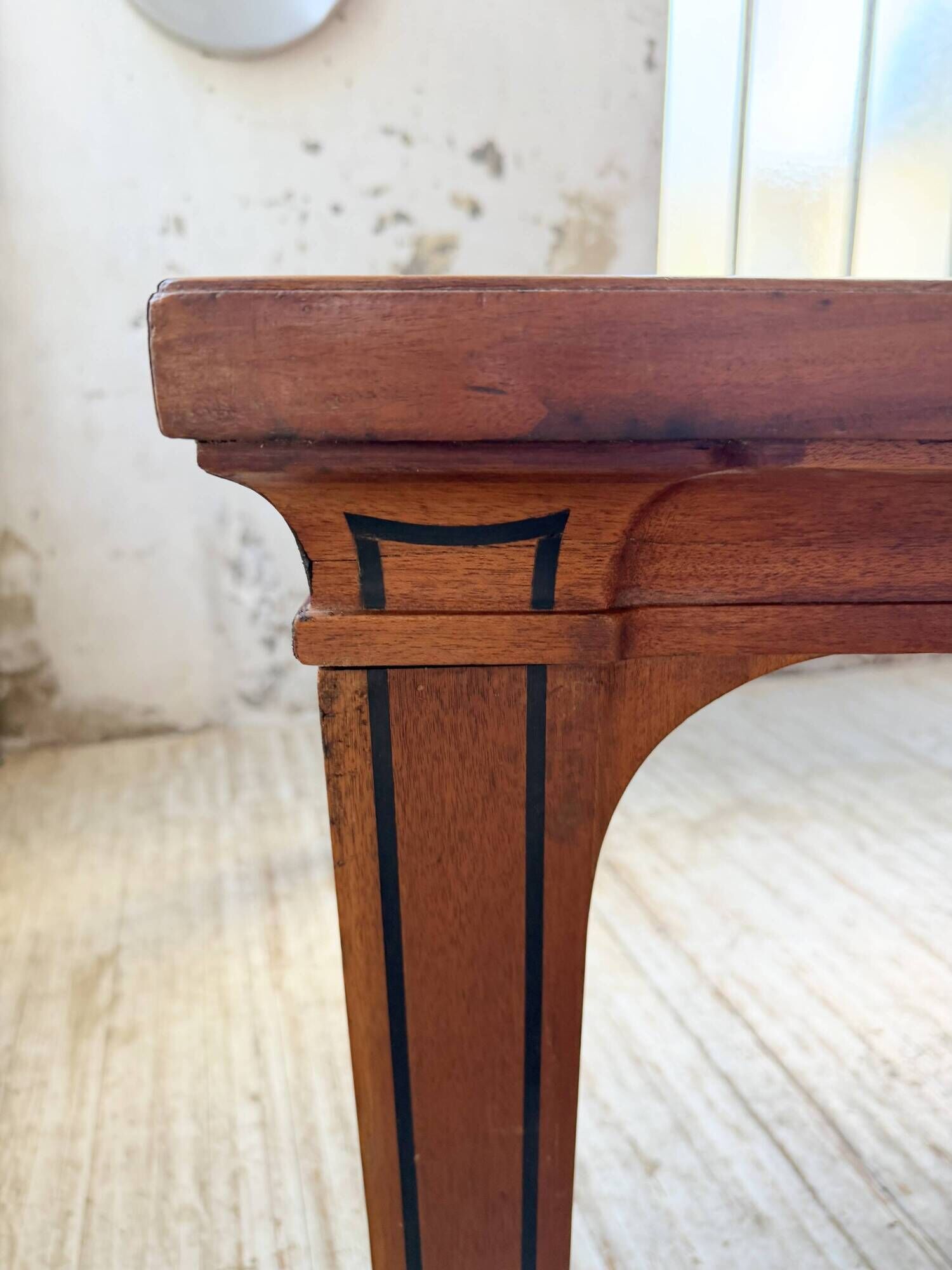 Double-sided walnut counter desk 1900