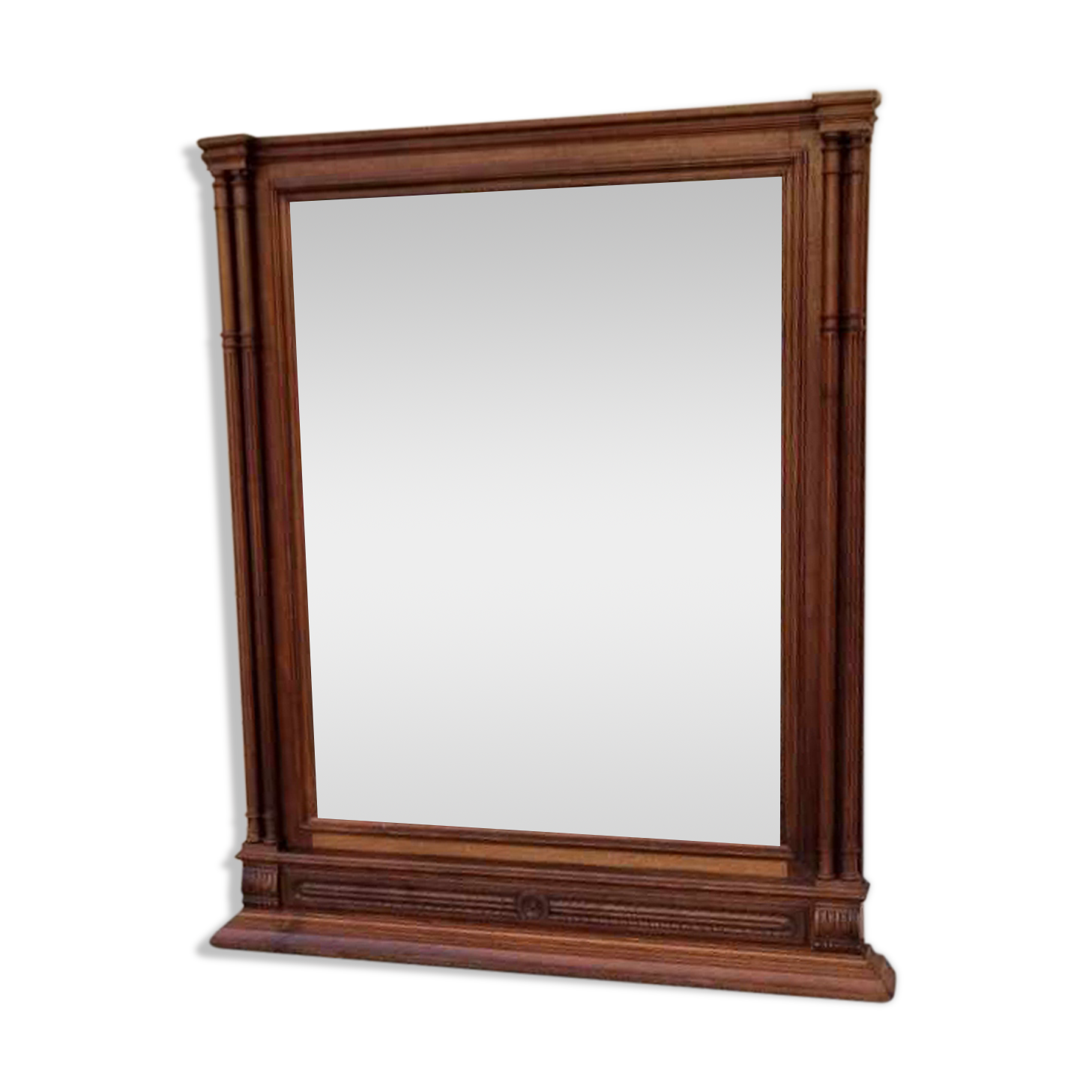 Mirror Trumeau, Henri II, early twentieth century, oak and beveled mirror