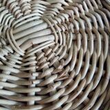 Round wicker tray basket