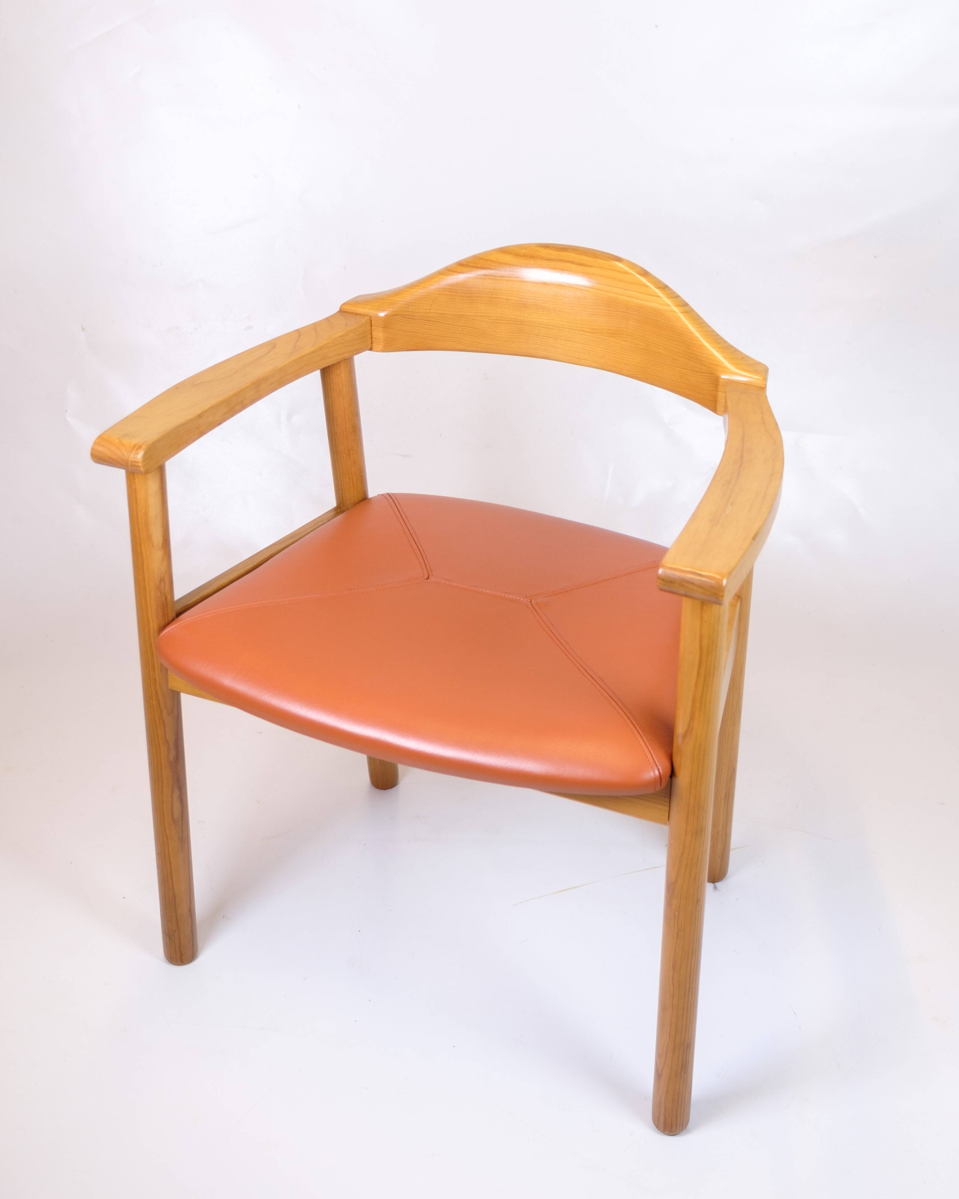 Armchair - Model Form 75 - Cognac leather seat - Tappede Collections - Andreas Hansen - 1980s