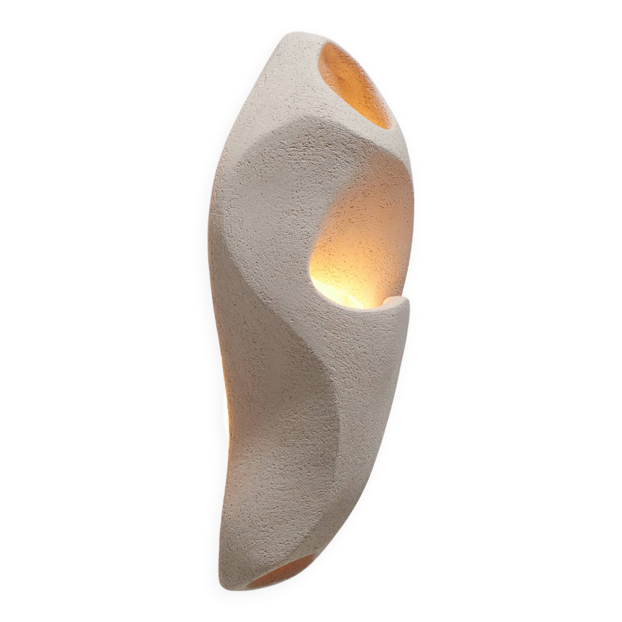 Coral 2 white stoneware wall light