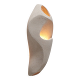 Coral 2 white stoneware wall light