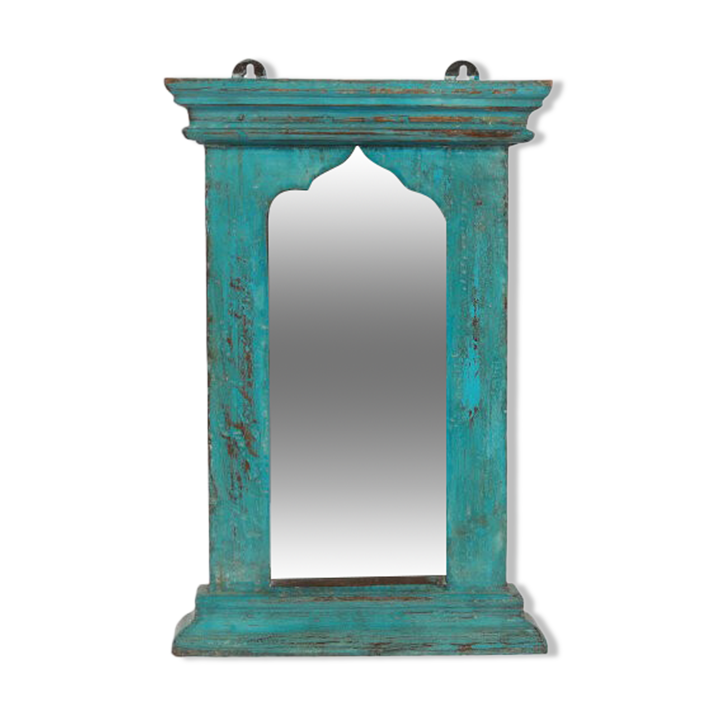 Old Teck India Blue Skate Mirror  28x6x42cm