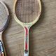 Série de 3 raquettes de tennis en bois vintage