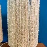 Pair of wooden lamps