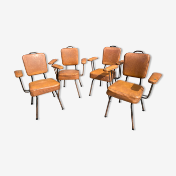 Lot de 4 chaises avec accoudoirs