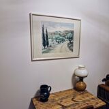 Lithograph "Path of the olive grove" by Victor Zarou
