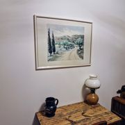 Lithographie "Chemin de l'oliveraie" par Victor Zarou