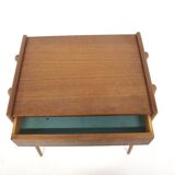 Table de chevet scandinave en teck, AB Carlströms, Suède, 1960