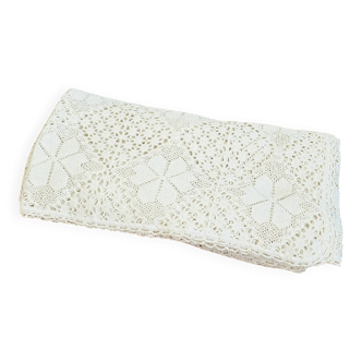 Large vintage lace bedspread from Velay