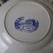 4 vintage Sarreguemines Castle model dessert plates