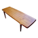 Vintage revtangular coffee table in solid teak by john boné denmark 1960s