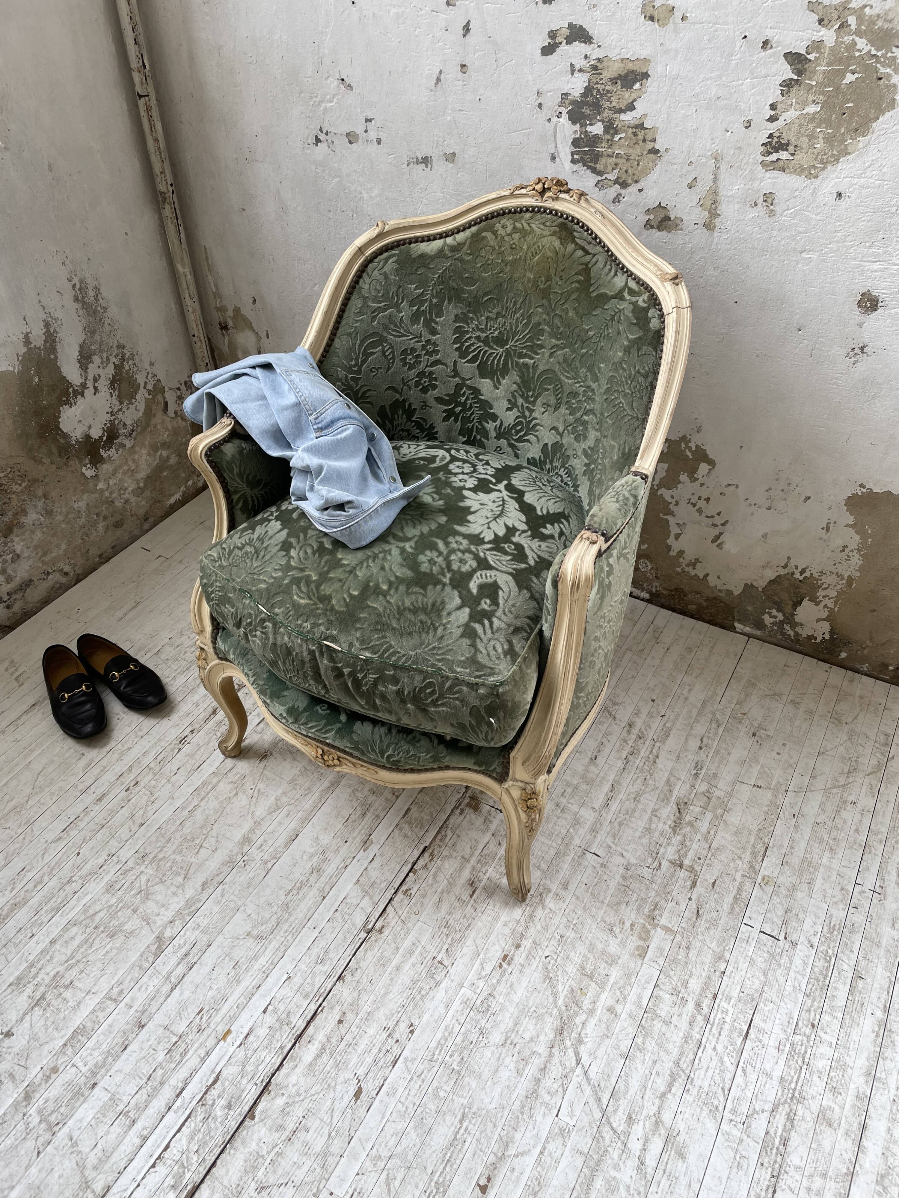 Louis XV shepherdess armchair