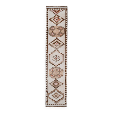 Vintage Turkish hallway rug 82x375 cm